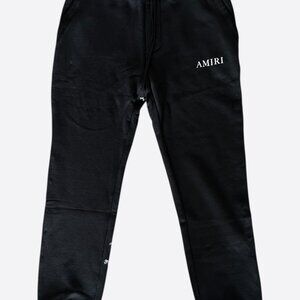 Amiri Black & White Cherub Logo Sweatpants
